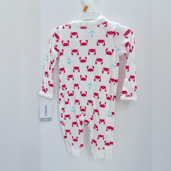 Carter's White and Red Crab Print Kids One Piece - Picture 2 of 10